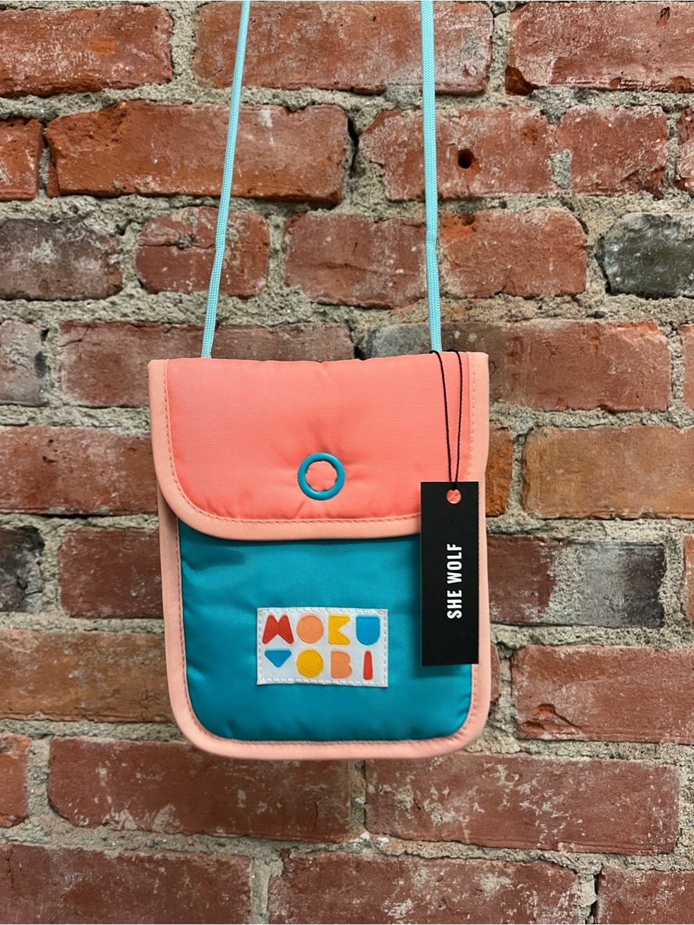 Mokuyobi Teal & Coral Crossbody Bag